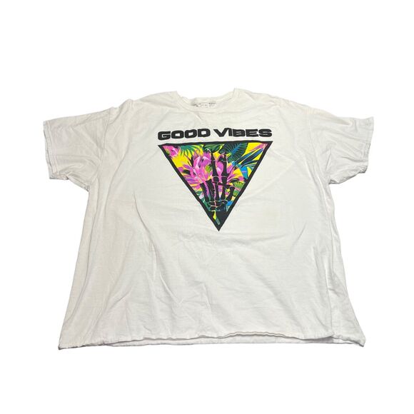 Good Vibes 2XL Skeleton Hand Tee Shirt Delta Pro Weight - Picture 1 of 7
